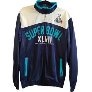 NFL Football Superbowl XLVII 2013 New Orleans Full Zip Jacket M